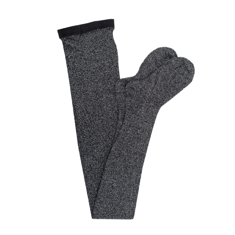 Collant da bambino in cotone effetto brillante - Nero | Doré Doré