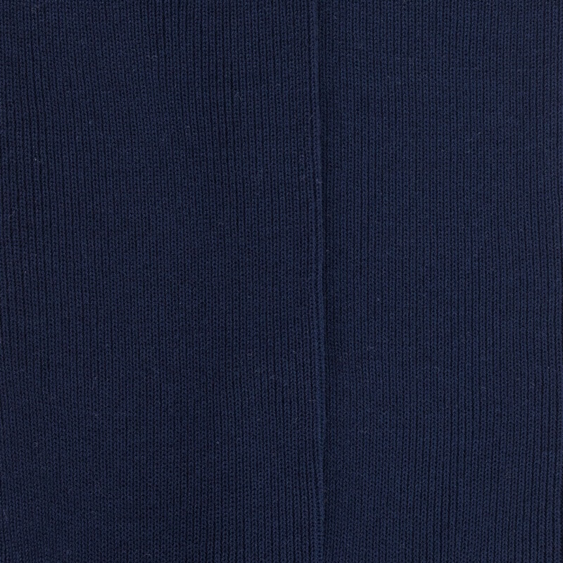 Calze da donna a coste in filo di Scozia senza bordo elastico - Blu marinaio | Doré Doré