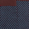 Chaussettes homme en laine à motif à trois couleurs - Bleu corsaire & cacao | Doré Doré