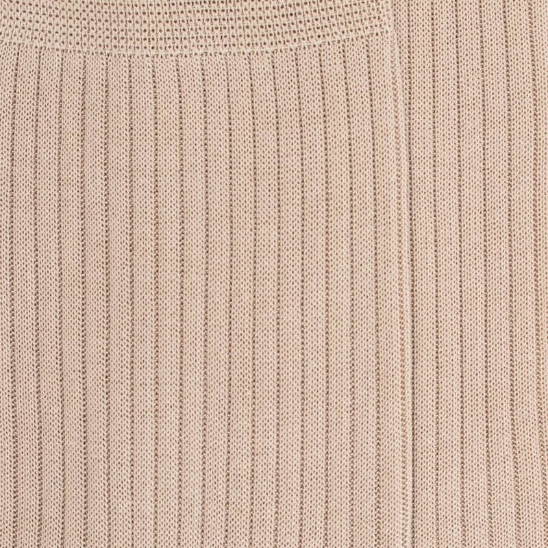 Calzini da uomo a coste in puro filato scozzese - Beige | Doré Doré