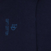 Calzini corti con orlo arrotolato in cotone egiziano - blu navy | Doré Doré