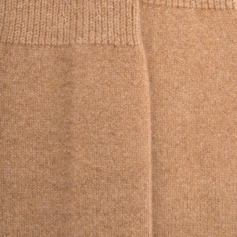 Mi-bas homme douceur en laine mérinos et cachemire - Beige Désert | Doré Doré