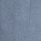 Calze da uomo a coste in filo di Scozia senza bordo elastico tinta unita - Blu ghiacciaio | Doré Doré