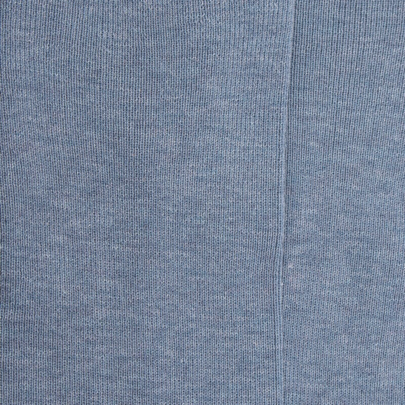 Calze da uomo a coste in filo di Scozia senza bordo elastico tinta unita - Blu ghiacciaio | Doré Doré