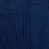 Calze lunghe da uomo a coste in 100% filo di Scozia tinta unita - Blu barca a vela | Doré Doré
