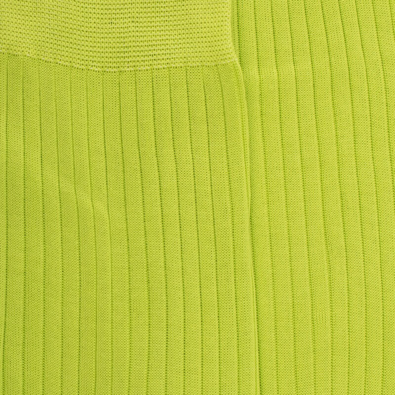 Calze da uomo di lusso in puro filato tartan extra fine - Vert Pomme | Doré Doré