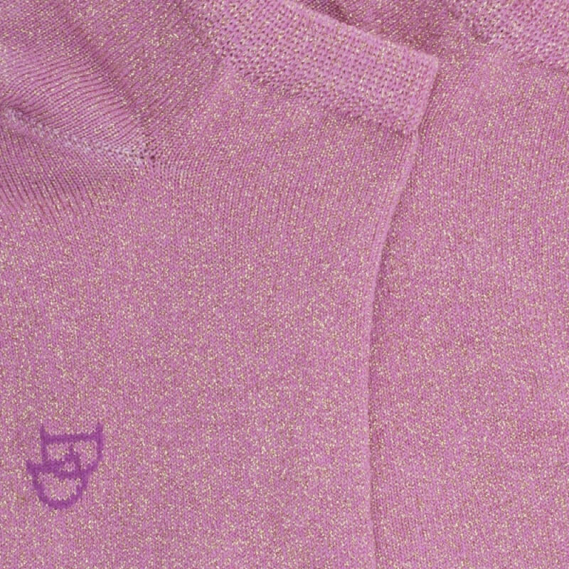 Calze per bambini in cotone ed effetto lurex lucido - Rose | Doré Doré