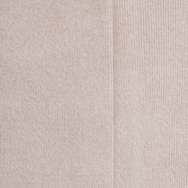Chaussettes femme à côtes sans bord élastique en coton - Beige Lin | Doré Doré
