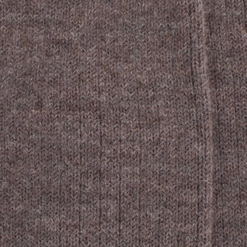 Gambaletto a costine da uomo in lana merino spessa - Marrone lontra | Doré Doré