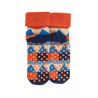 Calze antiscivolo da bambino in cotone fantasia geometrico - Blu barca a vela | Doré Doré