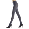 Collant velato da donna tinta unita fantasia treccia verticale - Blu Porto