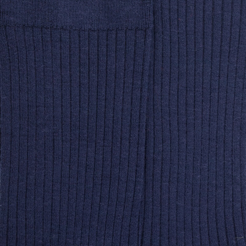 Calze da donna a coste in lana tinta unita - Blu Caban | Doré Doré