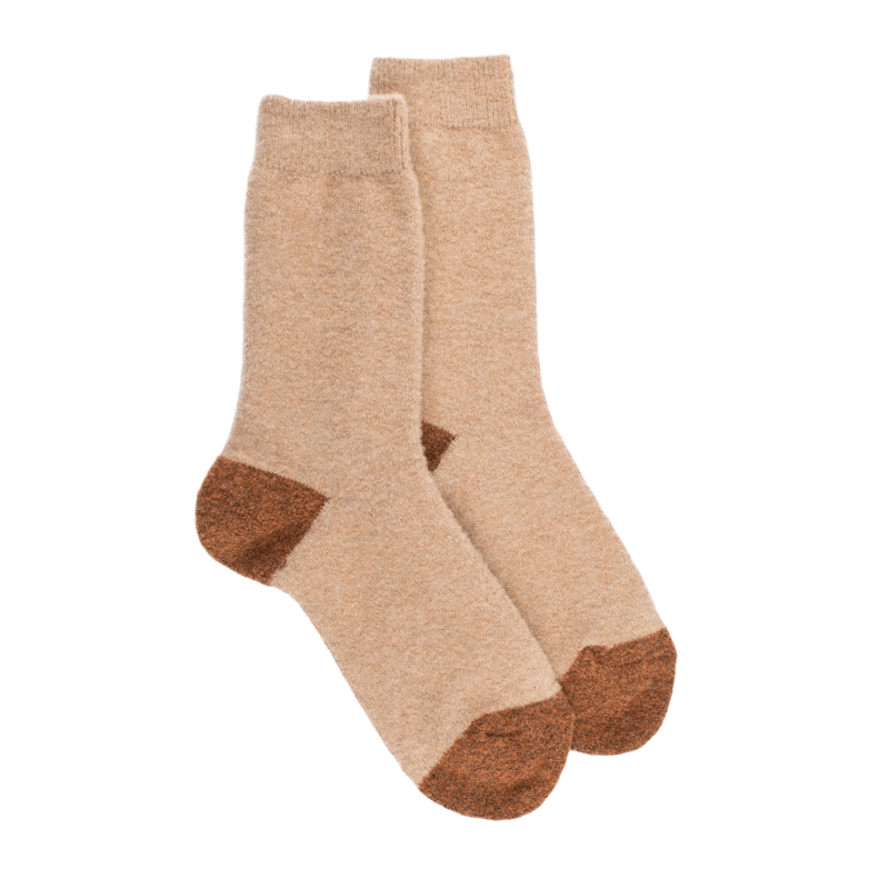 Calze da donna in lana polare - Beige del deserto | Doré Doré