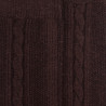 Calze lunghe da donna in lana vergine e cashmere tinta unita con motivo treccia - Marrone cioccolato | Doré Doré