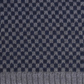 Sciarpa uomo in lana vergine fantasia rettangoli a due colori - Grigio Oxford | Doré Doré