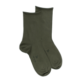 Calze da donna leggere in cotone egiziano - Verde Larice | Doré Doré