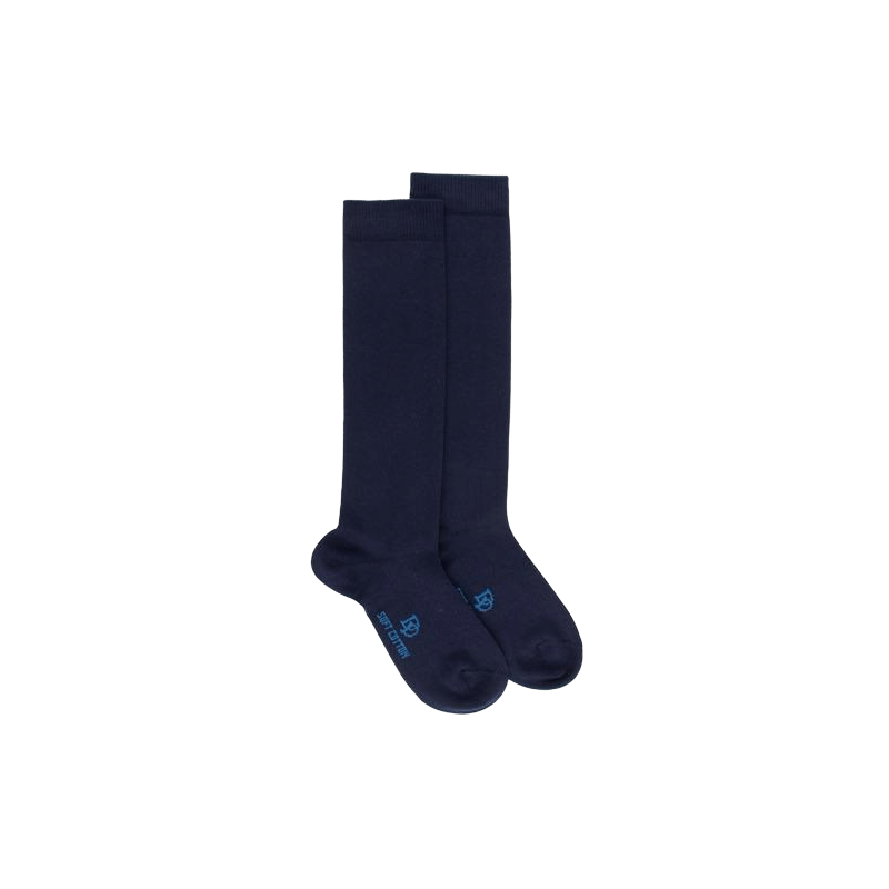 Calze lunghe da bambino leggere in cotone egiziano - Blu marinaio | Doré Doré