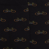 Calze da uomo in cotone fantasia biciclette - Nero | Doré Doré