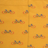 Calze da uomo in cotone fantasia biciclette - Giallo senape | Doré Doré