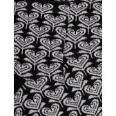 Calze corte da donna in filo di Scozia fantasia fiori a cuore con effetto brillante - Nero | Doré Doré