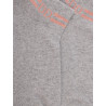 Calze corte da donna in spugna di cotone tinta unita con righe e logo effetto brillante - Grigio vapore | Doré Doré