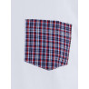 T-shirt da uomo in cotone con taschino a fantasia - Blu marino | Doré Doré
