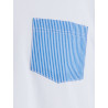 T-shirt da uomo in cotone con taschino a fantasia - Bianco | Doré Doré