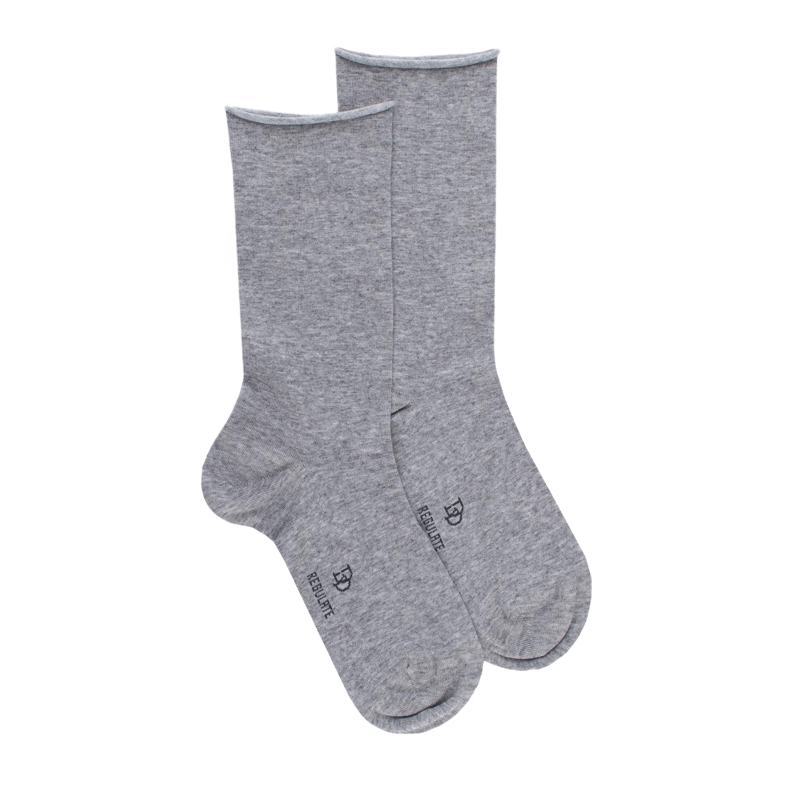 Calze corte da donna in TENCEL™ Lyocell tinta unita - Grigio roccioso | Doré Doré