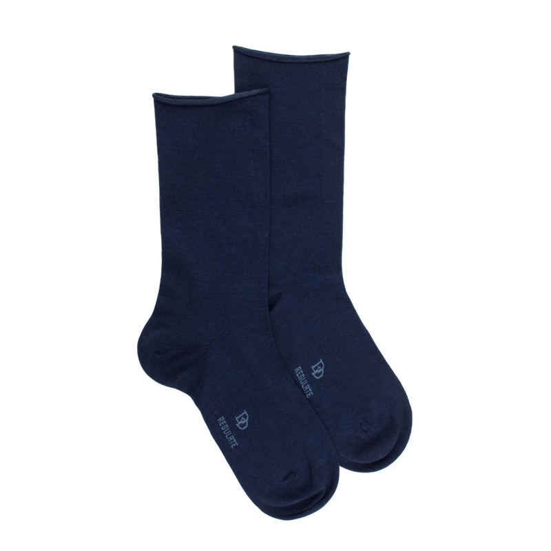 Calze corte da donna in TENCEL™ Lyocell tinta unita - Blu | Doré Doré