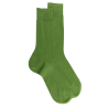 Calze da uomo a coste in 100% filo di Scozia tinta unita - Verde campagna