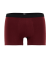 Boxer intimo da uomo in cotone elasticizzato tinta unita con elastico logato - Melanzana