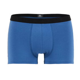 Boxer intimo da uomo in cotone elasticizzato tinta unita con elastico logato - Blu macadam | Doré Doré