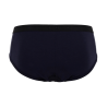 Slip intimo da uomo in cotone elasticizzato tinta unita con elastico logato - Blu marino scuro | Doré Doré