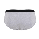 Slip intimo da uomo in cotone elasticizzato tinta unita melange con elastico logato - Grigio roccioso | Doré Doré