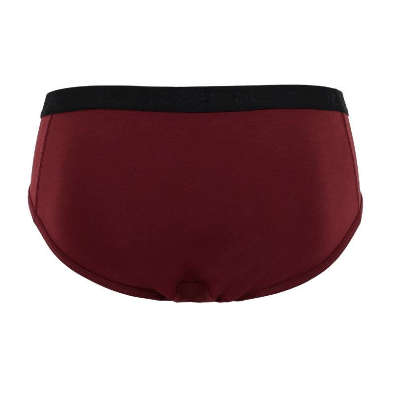 Slip intimo da uomo in cotone elasticizzato tinta unita con elastico logato - Melanzana | Doré Doré