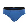 Slip intimo da uomo in cotone elasticizzato tinta unita con elastico logato - Blu macadam