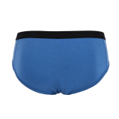 Slip intimo da uomo in cotone elasticizzato tinta unita con elastico logato - Blu macadam | Doré Doré