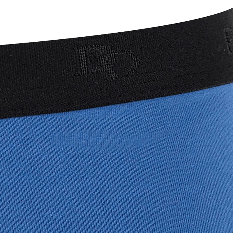 Slip intimo da uomo in cotone elasticizzato tinta unita con elastico logato - Blu macadam | Doré Doré