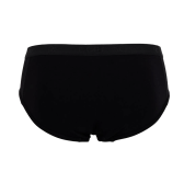 Slip intimo da uomo in cotone elasticizzato tinta unita con elastico logato - Nero | Doré Doré