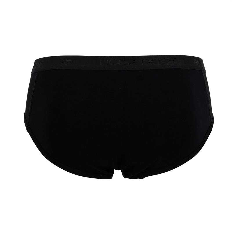 Slip intimo da uomo in cotone elasticizzato tinta unita con elastico logato - Nero | Doré Doré