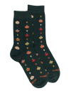 Calza da uomo in cotone fantasia palline di Natale - Grigio-verde Ferro | Doré Doré