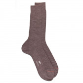 Calzini di lusso marrone lontra in lana merino