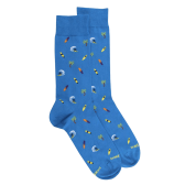 Calze da uomo in morbido cotone Surf and Palm - Blue | Doré Doré