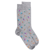 Calze da uomo in morbido cotone Surf and Palm - Grey | Doré Doré
