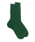 Chaussettes Homme côtelées en pur fil d'Ecosse - Vert chlorophyle