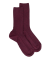 Chaussettes sans bord élastique en coton égyptien - Spécial jambes sensibles - Couleur griotte