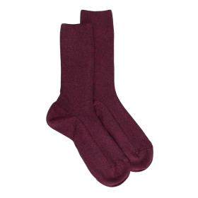 Chaussettes Doré Doré sans bord élastique en coton égyptien - Spécial jambes sensibles - Couleur griotte