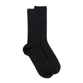 Calze Doré Doré senza bordi elasticizzati in cotone egiziano - Speciale per gambe sensibili - Nero