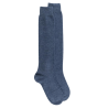 Calze lunghe da donna in lana e cashmere tinta unita - Bleu