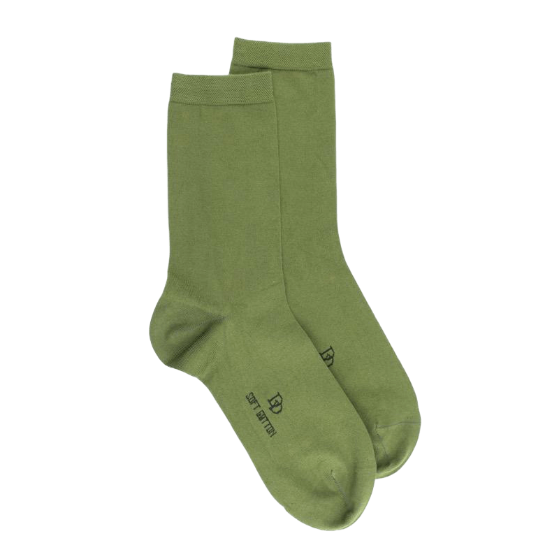Calze da donna in cotone con bordi morbidi - Verde | Doré Doré